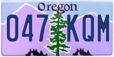 OR license plate 047KQM