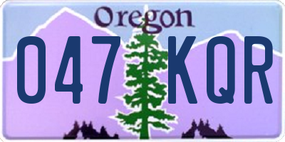 OR license plate 047KQR