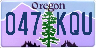 OR license plate 047KQU
