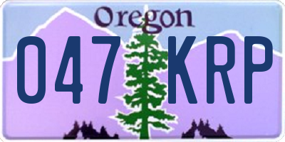 OR license plate 047KRP