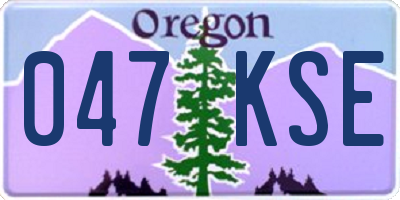OR license plate 047KSE