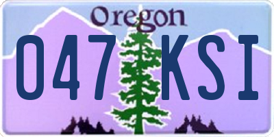 OR license plate 047KSI