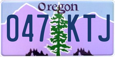 OR license plate 047KTJ