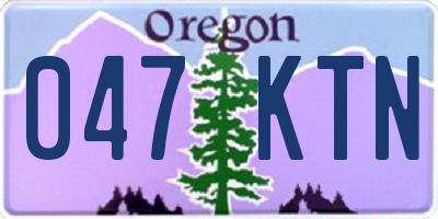 OR license plate 047KTN