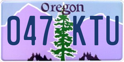 OR license plate 047KTU