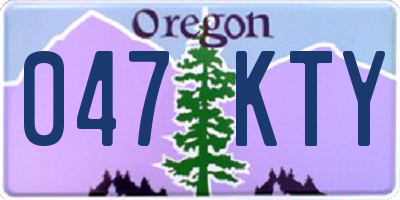 OR license plate 047KTY