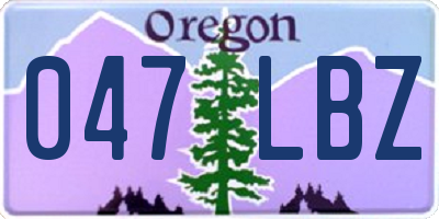 OR license plate 047LBZ