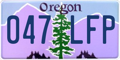 OR license plate 047LFP