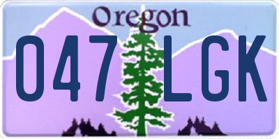 OR license plate 047LGK
