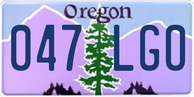 OR license plate 047LGO