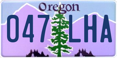 OR license plate 047LHA