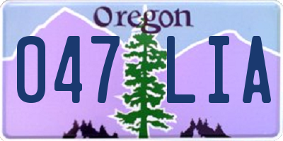 OR license plate 047LIA