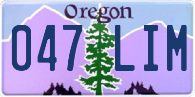 OR license plate 047LIM