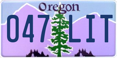 OR license plate 047LIT