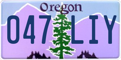 OR license plate 047LIY