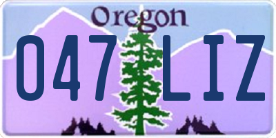 OR license plate 047LIZ
