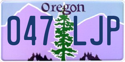 OR license plate 047LJP