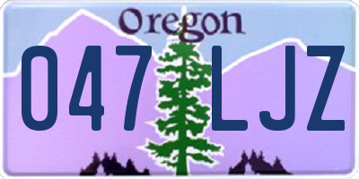 OR license plate 047LJZ