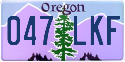 OR license plate 047LKF