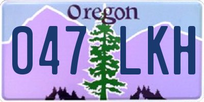 OR license plate 047LKH
