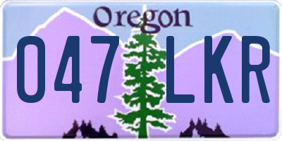 OR license plate 047LKR