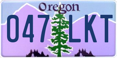 OR license plate 047LKT