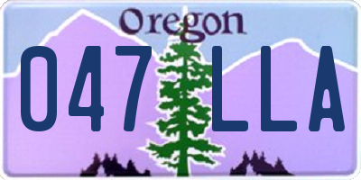 OR license plate 047LLA