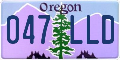 OR license plate 047LLD