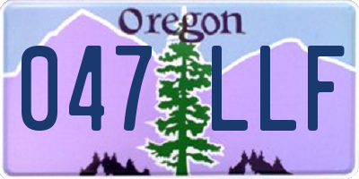 OR license plate 047LLF
