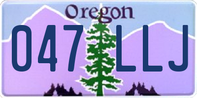 OR license plate 047LLJ