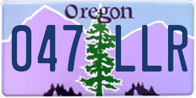 OR license plate 047LLR