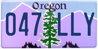 OR license plate 047LLY