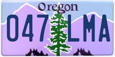 OR license plate 047LMA