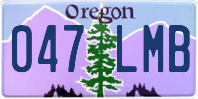 OR license plate 047LMB