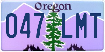 OR license plate 047LMT