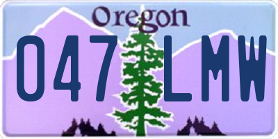 OR license plate 047LMW