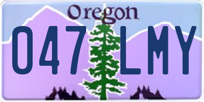 OR license plate 047LMY