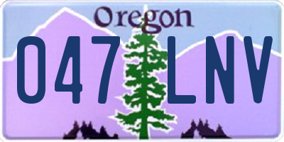 OR license plate 047LNV