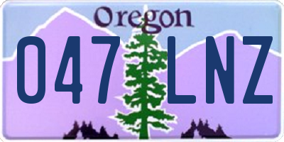 OR license plate 047LNZ