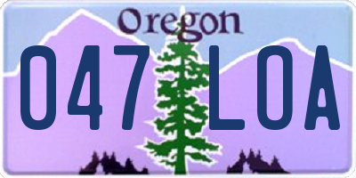 OR license plate 047LOA