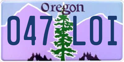 OR license plate 047LOI