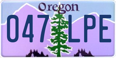 OR license plate 047LPE