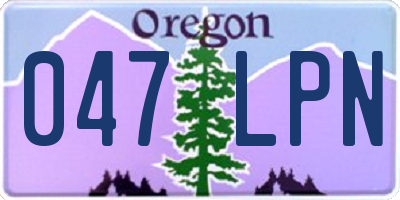 OR license plate 047LPN