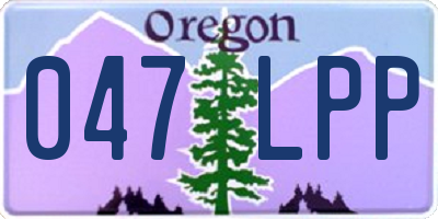 OR license plate 047LPP