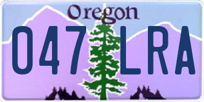 OR license plate 047LRA