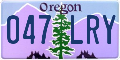 OR license plate 047LRY