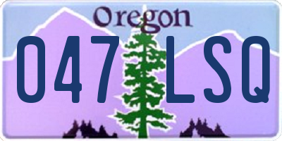 OR license plate 047LSQ