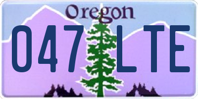 OR license plate 047LTE