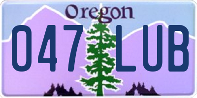 OR license plate 047LUB