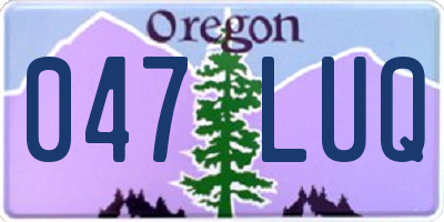 OR license plate 047LUQ